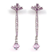 Load image into Gallery viewer, Long Jet Crystal and Bead Earrings E563 - Sweet Romance Wholesale