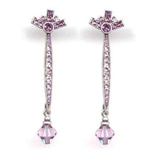 Load image into Gallery viewer, Long Jet Crystal and Bead Earrings E563 - Sweet Romance Wholesale