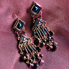 Load image into Gallery viewer, Iridescent Pyramid Mosaic Egyptian Earrings - Sweet Romance Wholesale