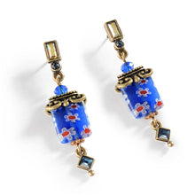 Load image into Gallery viewer, Millefiori Glass Candy Square Deco Earrings E720 - Sweet Romance Wholesale