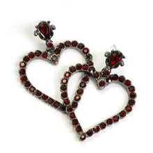 Load image into Gallery viewer, Crystal Outline Heart Earrings E736 - Sweet Romance Wholesale
