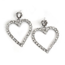 Load image into Gallery viewer, Crystal Outline Heart Earrings E736 - Sweet Romance Wholesale