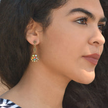 Load image into Gallery viewer, Rainbow Flower Vintage Earrings E945 - Sweet Romance Wholesale