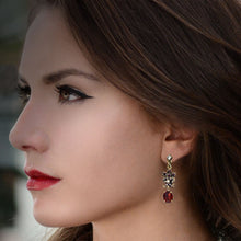 Load image into Gallery viewer, Victorian Garnet Earrings E958 - Sweet Romance Wholesale