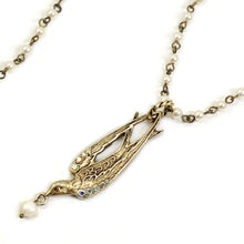 Load image into Gallery viewer, Swallow and Pearls Necklace - Sweet Romance Wholesale