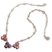 Load image into Gallery viewer, Enamel Pansies Necklace N1155 - Sweet Romance Wholesale