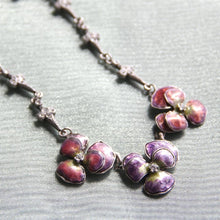 Load image into Gallery viewer, Enamel Pansies Necklace N1155 - Sweet Romance Wholesale
