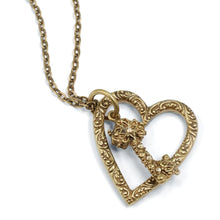 Load image into Gallery viewer, Heart &amp; Key Necklace N1253 - Sweet Romance Wholesale