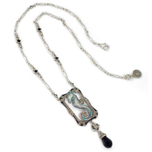 Load image into Gallery viewer, Art Deco Enamel Seahorse Marcasite Necklace N1293 - Sweet Romance Wholesale