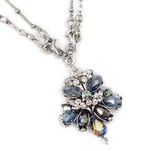 Load image into Gallery viewer, Crystal Cluster Fan Necklace N1311 - Sweet Romance Wholesale