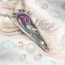 Load image into Gallery viewer, Art Nouveau Enamel Egret Pendant Necklace N1328 - Sweet Romance Wholesale