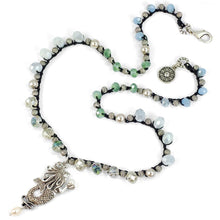 Load image into Gallery viewer, Mermaid Pendant on Crochet Beaded Necklace N1363 - Sweet Romance Wholesale