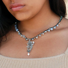 Load image into Gallery viewer, Mermaid Pendant on Crochet Beaded Necklace N1363 - Sweet Romance Wholesale