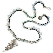 Load image into Gallery viewer, Mermaid Pendant on Crochet Beaded Necklace N1363 - Sweet Romance Wholesale