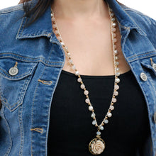 Load image into Gallery viewer, Shabby Boho Chic Ivory Rose Neckalce - Sweet Romance Wholesale