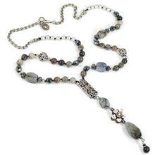 Load image into Gallery viewer, Serenity Dove Gray Agates Necklace N1375 - Sweet Romance Wholesale