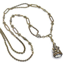 Load image into Gallery viewer, Vintage Cameo Fob Necklace - Sweet Romance Wholesale