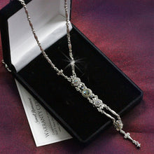 Load image into Gallery viewer, Art Deco Starlight Silver Y Necklace N1445 - Sweet Romance Wholesale