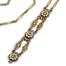 Load image into Gallery viewer, Art Deco Vintage Gold Opal Y Necklace - Sweet Romance Wholesale