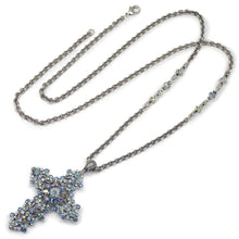 Load image into Gallery viewer, Crystal and Lace Cross Necklace N1465 - Sweet Romance Wholesale