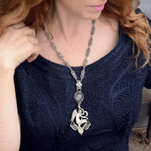 Load image into Gallery viewer, Winged Venus Angel and Crystal Orb Necklace N1468 - Sweet Romance Wholesale