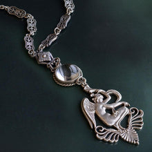 Load image into Gallery viewer, Winged Venus Angel and Crystal Orb Necklace N1468 - Sweet Romance Wholesale
