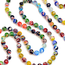 Load image into Gallery viewer, Long Millefiori Knotted Bead Necklace N1473 - Sweet Romance Wholesale