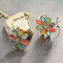 Load image into Gallery viewer, Millefiori Glass Candy Flower Pendant Vintage Necklace - Sweet Romance Wholesale