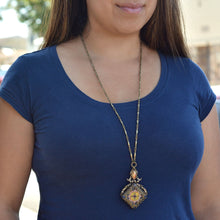 Load image into Gallery viewer, Filigree Talavera Tile Pendant Necklace - Sweet Romance Wholesale