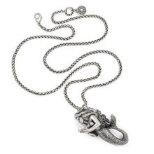 Load image into Gallery viewer, Mermaid Sculpture and Pearl Pendant Necklace - Sweet Romance Wholesale