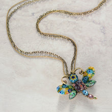 Load image into Gallery viewer, Millefiori Glass Dragonfly Pendant Necklace - Sweet Romance Wholesale