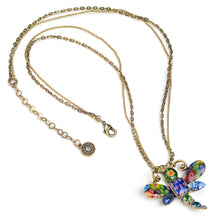 Load image into Gallery viewer, Millefiori Glass Dragonfly Pendant Necklace - Sweet Romance Wholesale