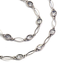 Load image into Gallery viewer, Oval Crystal Station Necklace - Sweet Romance Wholesale
