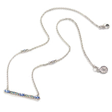 Load image into Gallery viewer, Silver Crystal Bar Necklace N1529 - Sweet Romance Wholesale
