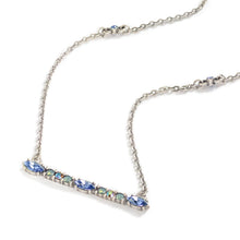 Load image into Gallery viewer, Silver Crystal Bar Necklace N1529 - Sweet Romance Wholesale