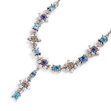 Load image into Gallery viewer, Silver Flower Chain Necklace N1530 - Sweet Romance Wholesale