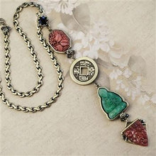 Load image into Gallery viewer, Chinese Jade Glass Buddha Deco Y Necklace N1566 - Sweet Romance Wholesale