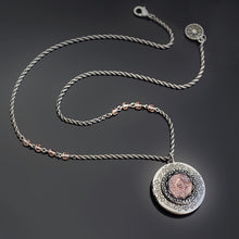 Load image into Gallery viewer, Rosaline Art Glass Silver Locket N1574 - Sweet Romance Wholesale