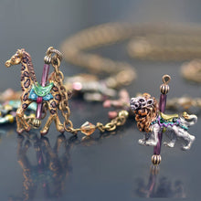 Load image into Gallery viewer, Carousel Animals Charm Necklace N240 - Sweet Romance Wholesale
