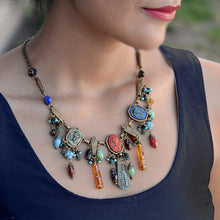 Load image into Gallery viewer, Art Deco Egyptian Vintage Goddess Pharaoh Collar Necklace N305 - Sweet Romance Wholesale