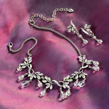 Load image into Gallery viewer, Silver Vintage Crystal Statement Necklace - Sweet Romance Wholesale