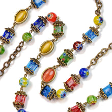 Load image into Gallery viewer, Millefiori Glass Candy Chain Necklace - Sweet Romance Wholesale