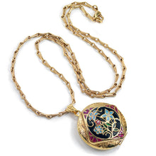 Load image into Gallery viewer, French Enamel Locket Silver and Gold - Sweet Romance Wholesale