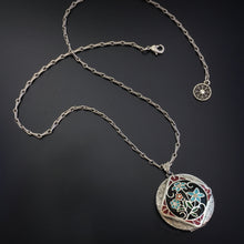 Load image into Gallery viewer, French Enamel Locket Silver and Gold - Sweet Romance Wholesale