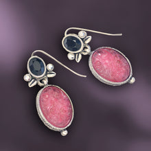Load image into Gallery viewer, Vintage Glass Deco Rose Quartz Necklace N5711 - Sweet Romance Wholesale