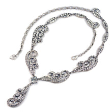 Load image into Gallery viewer, Art Deco Silver Plume Vintage Wedding Necklace N669 - Sweet Romance Wholesale