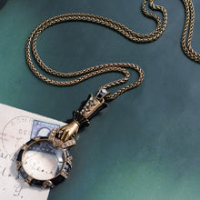 Load image into Gallery viewer, Art Deco Enamel Magnifying Glass Necklace N825 - Sweet Romance Wholesale