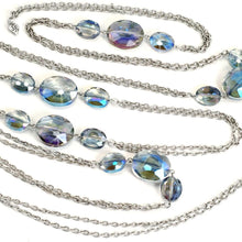 Load image into Gallery viewer, Iridescent Oval Crystal Necklace - Sweet Romance Wholesale