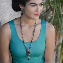 Load image into Gallery viewer, Art Deco Enamel Flower Vase Necklace - Sweet Romance Wholesale