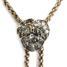 Load image into Gallery viewer, Pave Crystal Pansy Tassle Necklace N908-CR - Sweet Romance Wholesale